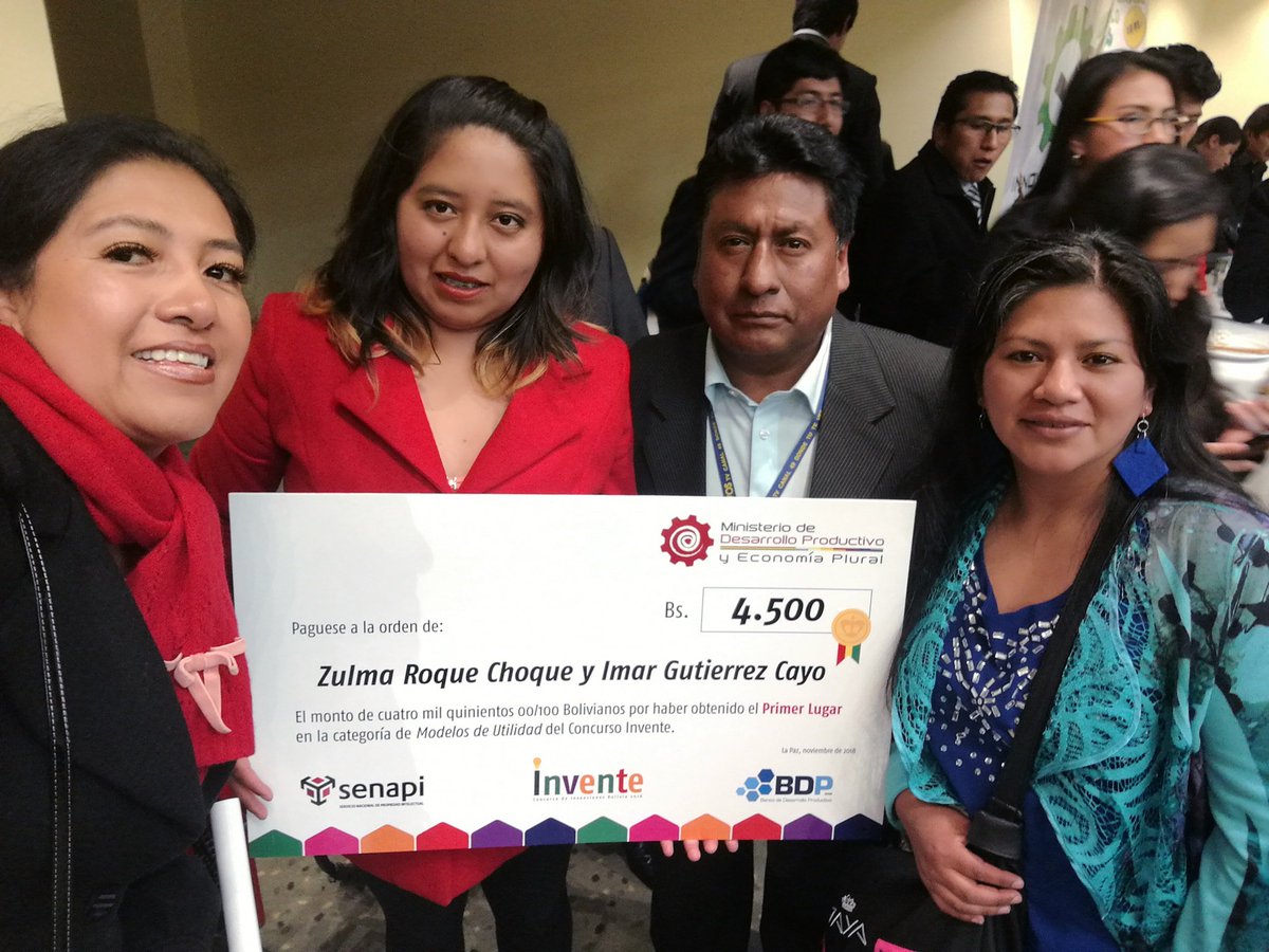MDPRyABolivia's tweet image. Premiación Concurso Invente
#Senapi
#ProtegeTuCreación
#BoliviaInventa