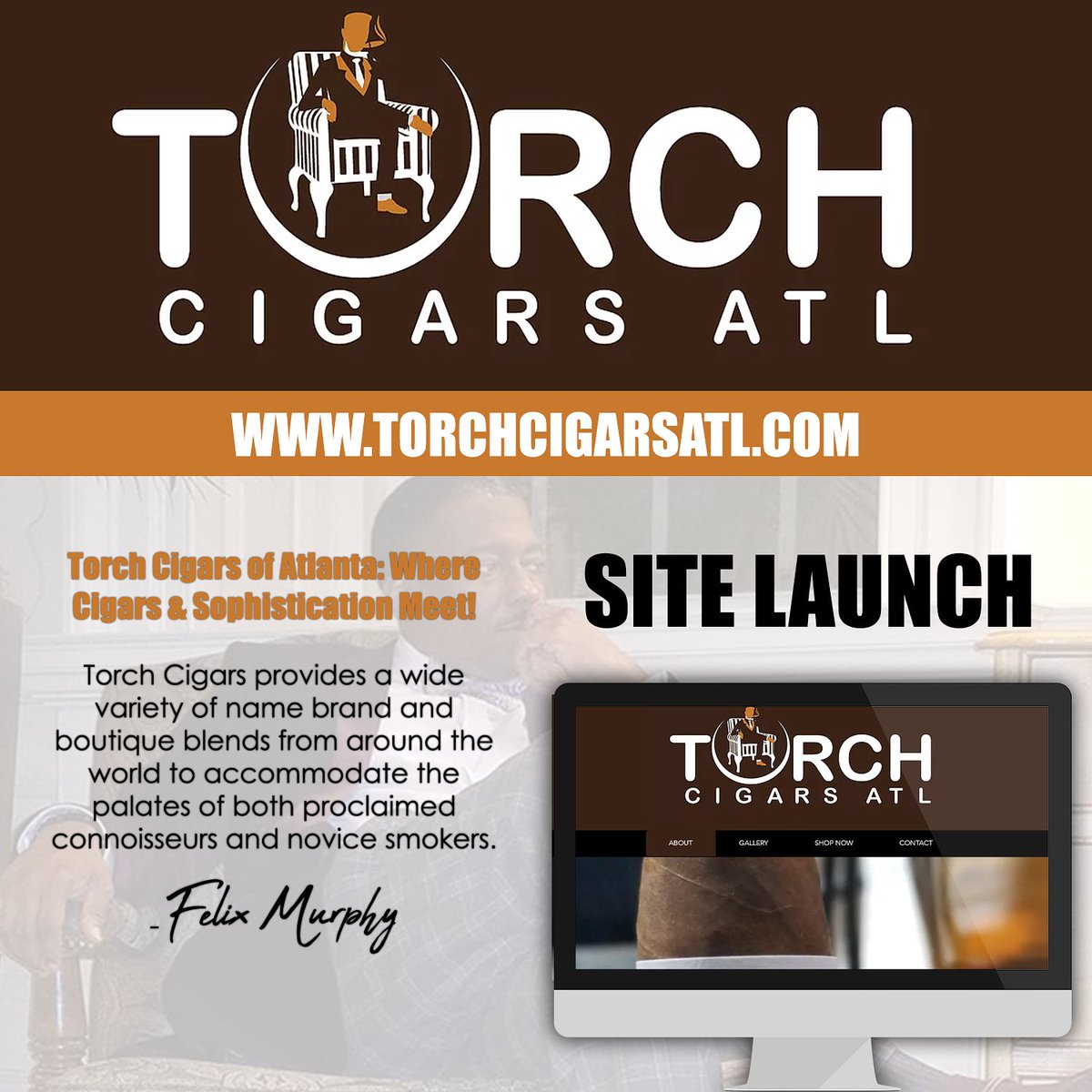 TorchCigarsATL's tweet photo. Website is up and running!¡
#TorchCigarsATL #CigarsNSophistication #SmokeQualityMyFriend #Torch #CigarBoss #BOTL
#Cigar #Stogie #CigarAficionado 
#KingAsh #CigarWayOfLife #Aroma
#SmokemIfYouGotem #NowSmoking
#CigarKing #CigarFamily #CigarLife
#CigarLifestyle #SOTL #LeafLife https://t.co/vfgDMWTakD