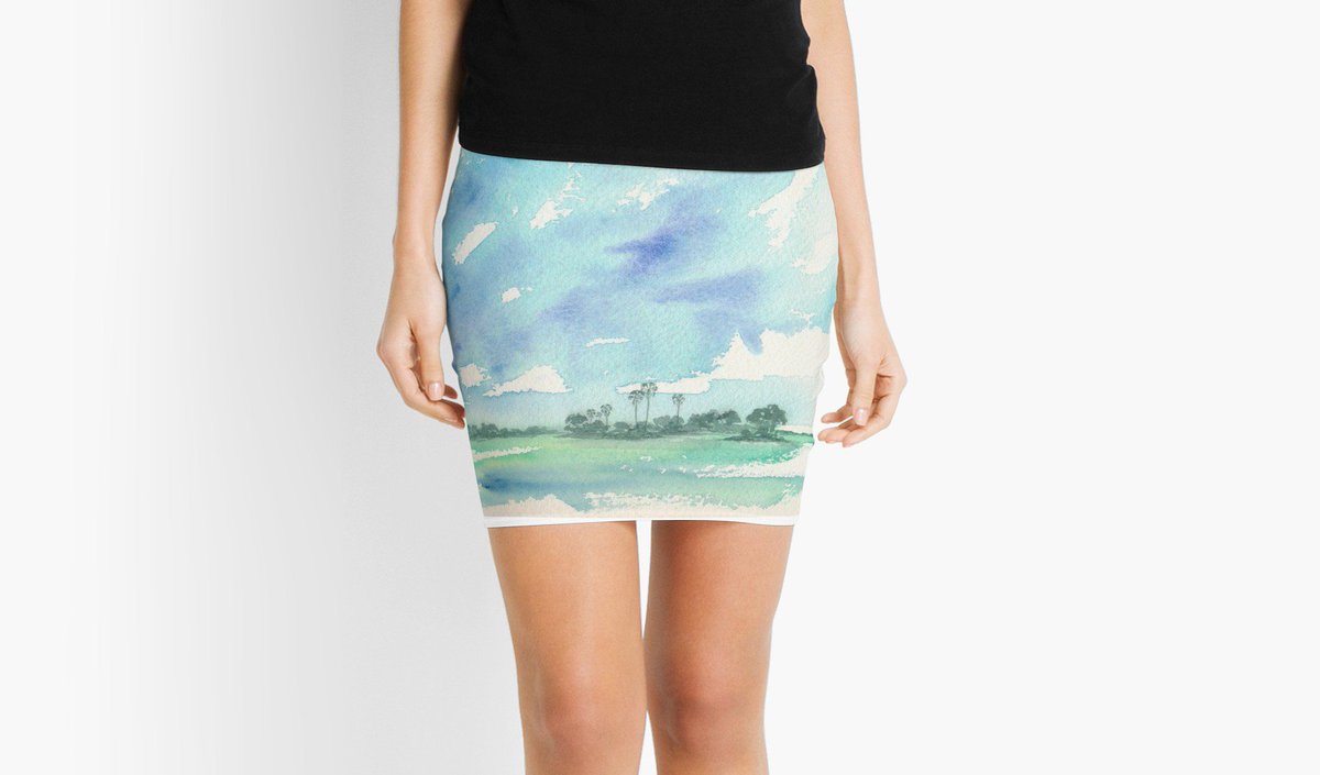 Sophie_Neville's tweet photo. Ridiculously excited to see my artwork can be used on a mini-skirt. I've become a #NewEra #stylish #Okavango #Fashionista after all, launching #womensfashion in #African #landscape #watercolorpainting @DeltaOkavango @RidingSafaris For more info please see: https://t.co/ChaPZ158S2 https://t.co/bjPZpZuOsl