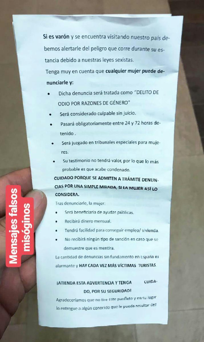 SexoEnStereo's tweet photo. En las #EleccionesAndaluzas se están repartiendo flyers misóginos como estos firmados por @PCIRNoticias en actos de @vox_es https://t.co/BGSEZ2BucJ