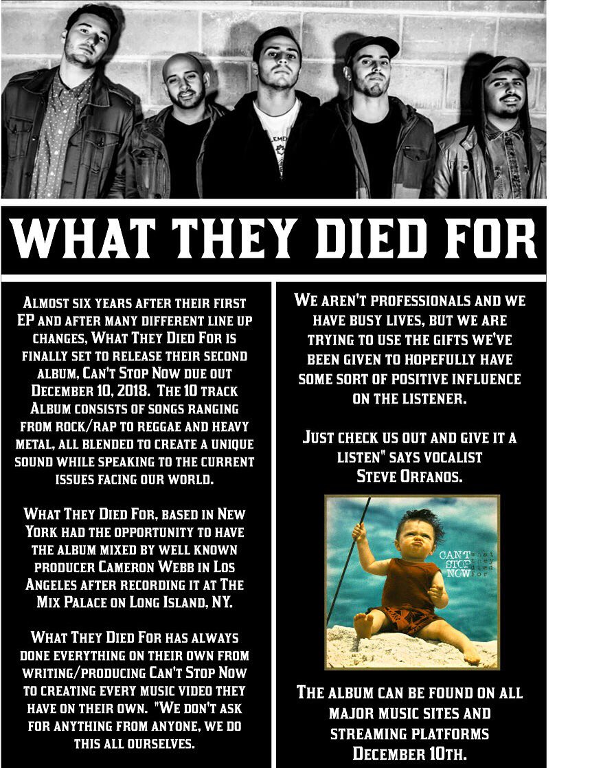 wtdfmusic's tweet photo. Little article feature in 🇬🇧 online mag @stencilmag . Album drop is a little over a week away !! #whattheydiedfor #stencil #newalbum #cantstopnow https://t.co/Fs87B31N8s