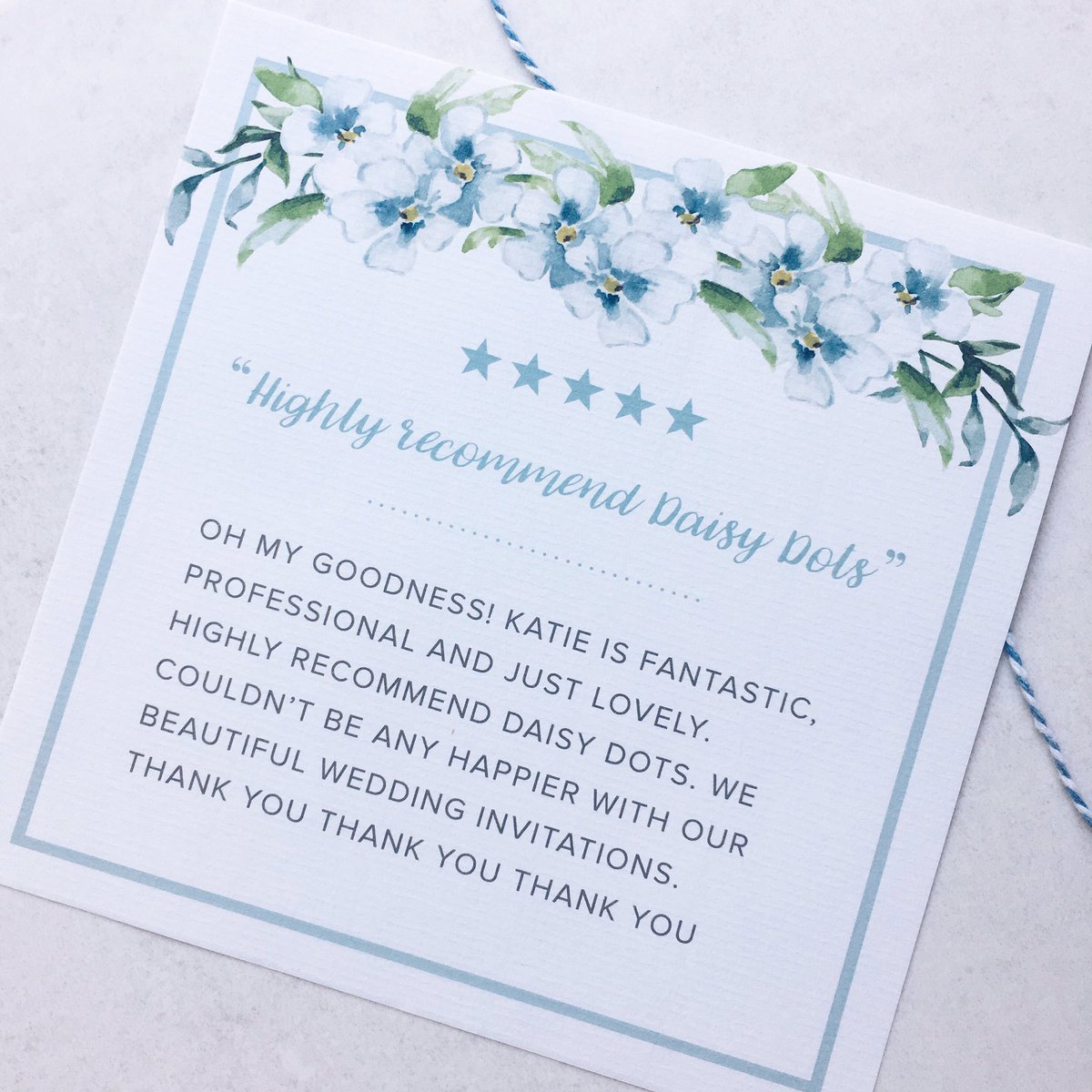 There’s nothing better than a happy customer 🌷 

We are so pleased with this lovely review from Sam and Mark. We created their invitation bundles for them this week and we’re so thankful for these kind words 💫

#weddingstationery #review