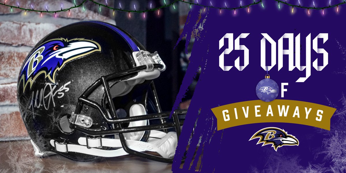 Baltimore Ravens (@ravens) on Twitter photo Today's 🎁: An authentic autographed Terrell Suggs helmet!
RT to Win!
#ProBowlVote | <a href="/untouchablejay4/">HULK SIZZLE</a>
baltimoreravens.com/25DaysOfGiveaw… Today's 🎁: An authentic autographed Terrell Suggs helmet!
RT to Win!
#ProBowlVote | <a href="/untouchablejay4/">HULK SIZZLE</a>
baltimoreravens.com/25DaysOfGiveaw…