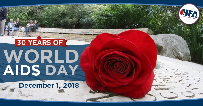 Tomorrow marks 30 years of World AIDS Day. We should never forget the devastating loss of more than 10,000 #bleedingdisorders community members since the 1980s to HIV/AIDS from tainted blood. That tragic history, however, led to ensuring a safer blood supply for all.