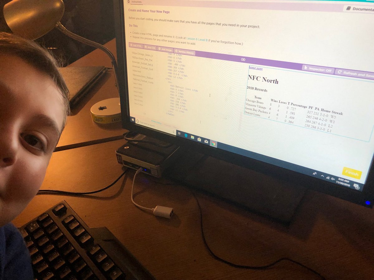 GoodgameSteve's tweet image. Love this!  He said, “I didn’t like the way the data looked on my website so I went home and looked up how to do a table in HTML.” Take that learning and run with it! ⁦@codeorg⁩ ⁦@TeachCode⁩ #godores #cs4ms