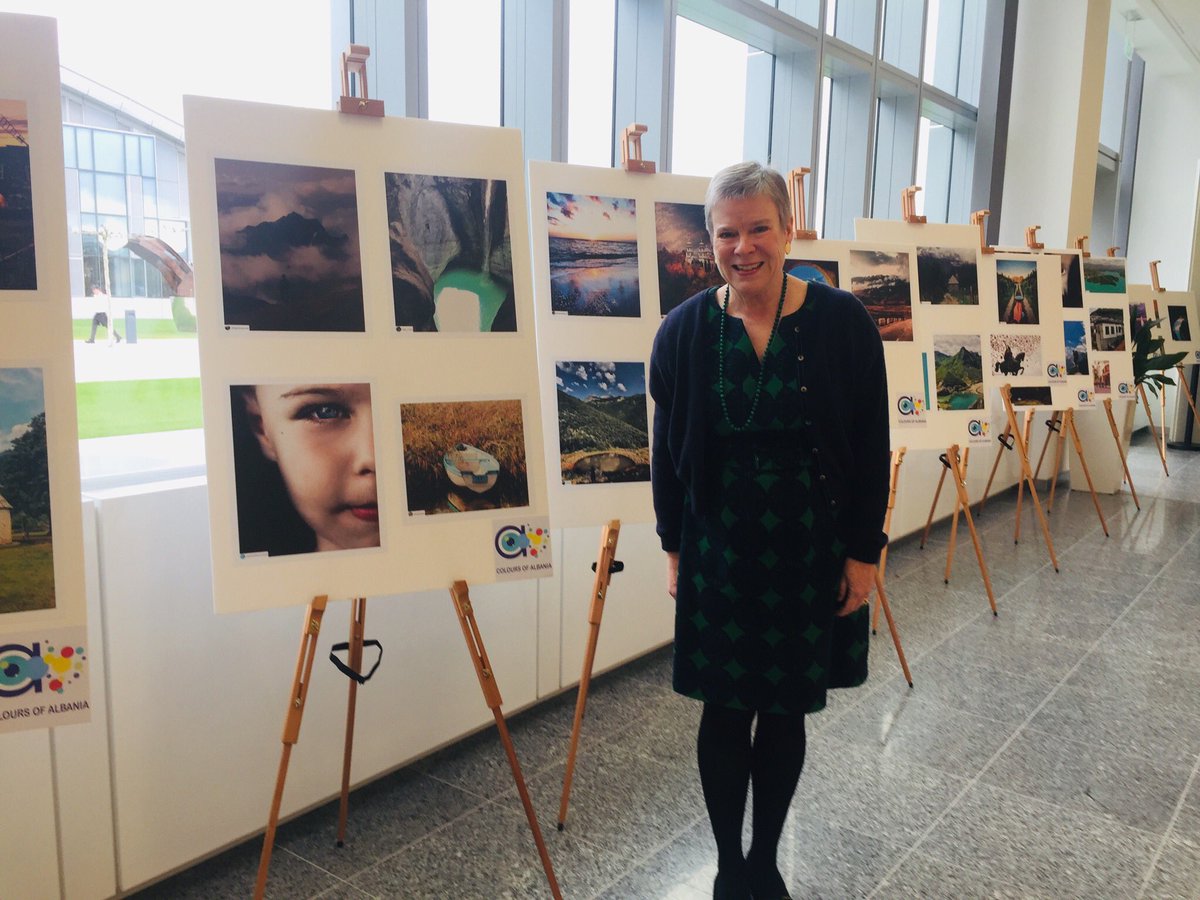 AlMissionNATO's tweet photo. DSG @Gottemoeller attending the Albanian #NationalDay and enjoying our #Coloursofalbania2018 photo exhibition. Thank you for being part of our celebrations! https://t.co/YqYt16Mvmo