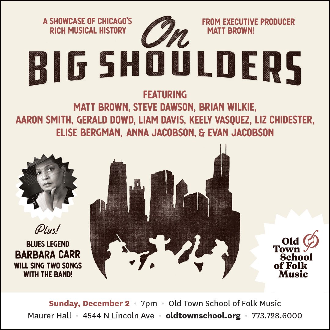 OnBigShoulders's tweet photo. Thanks to the @suntimes for including Sunday's album release show at the @oldtownschool show in your list of ways to "have fun in Chicago this weekend"!

https://t.co/0C3acSKZ1U

Tickets are here: https://t.co/vIMywDNaEQ https://t.co/GprEQve47l