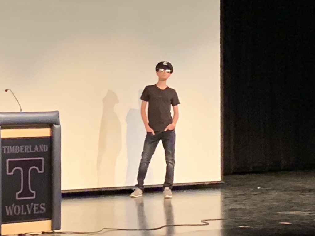 LinkLeadersTHS's tweet photo. Packed theater for session one of #THSLitFest18 with the Timberland Improv Troupe! So much fun! 👏🏻 https://t.co/sf60GdrWx7