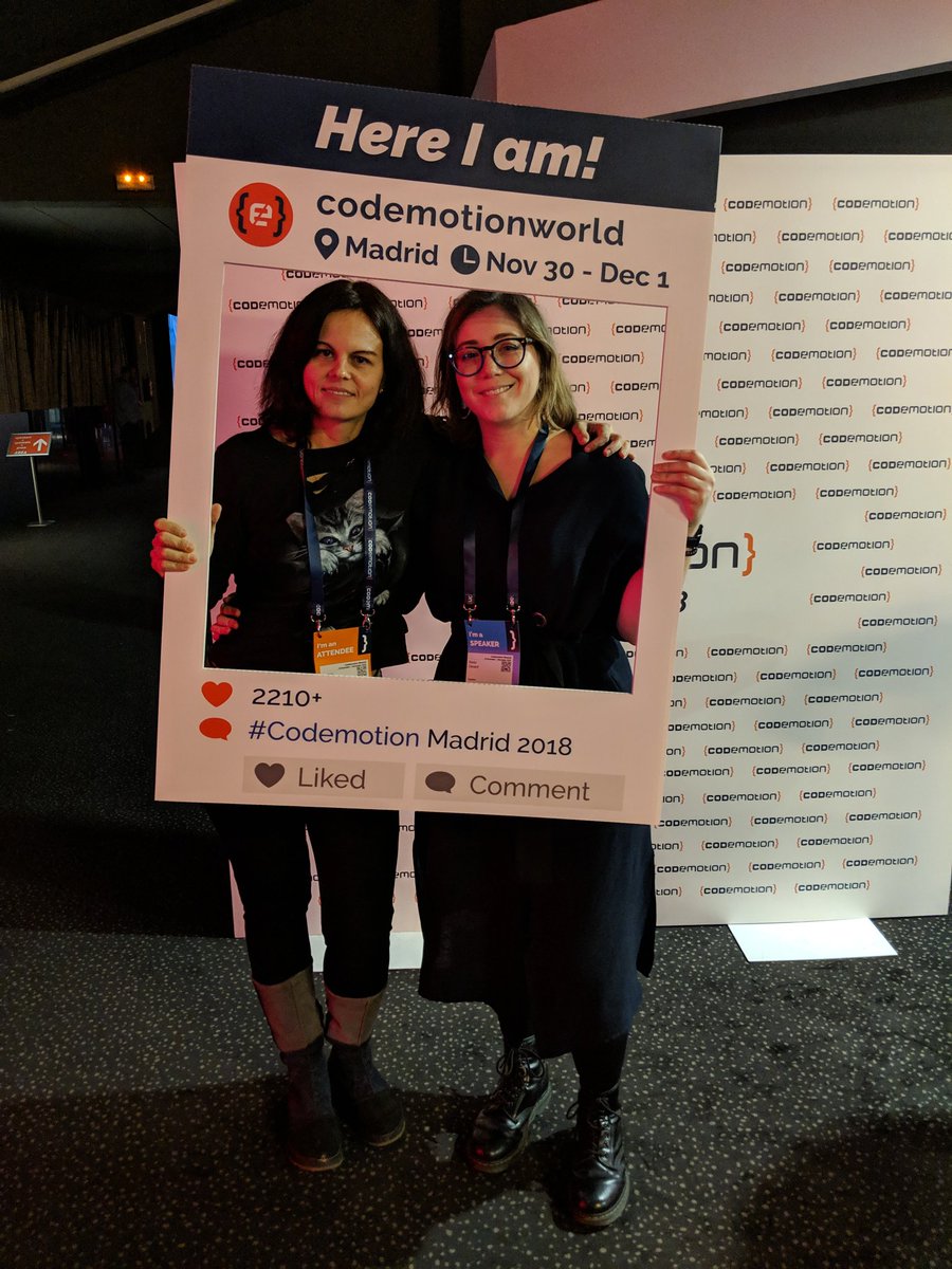 valllllll2000's tweet image. Representing @WWCodeBarcelona at the #codemotionMadrid2018 #WWCode #codemotion #codemotionMadrid #madrid #WomeninTech #WomeninSTEM
