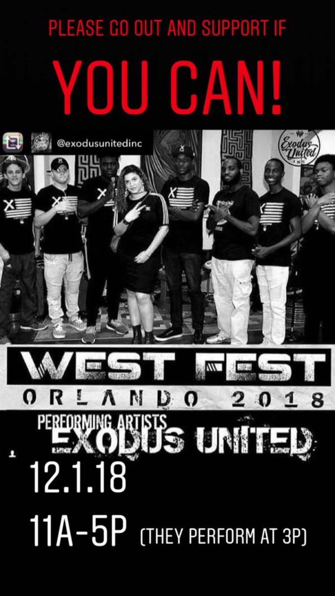 ExodusUnitedInc's tweet photo. Exodus united will be spitting some poems at west fest! Y’all come through and support! #spokenword #poetry #youth https://t.co/JM86mhmCui
