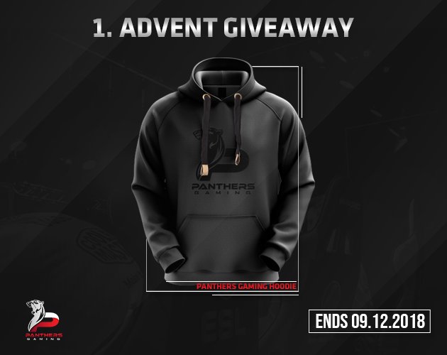 pnthrsgg's tweet photo. To Celebrate the 1. Advent we are giving away a @pnthrsgg  Hoodie.🎅

You can find all Entries for the Giveaway on https://t.co/hVueftIvua

Good Luck for all participants. The Giveaway ends at 09.12.2018 https://t.co/61pt5WKAk9