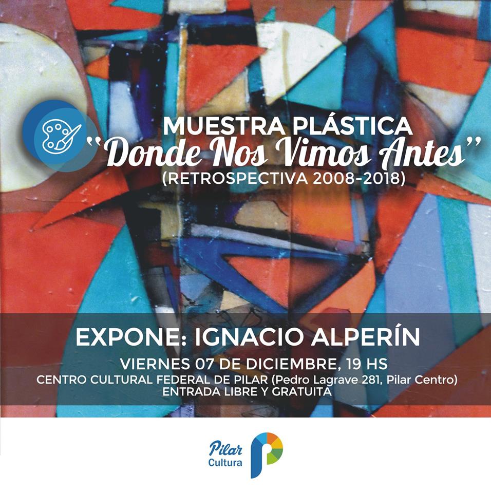 Pilar_Cultura's tweet photo. EL #VISUALJAZZ LLEGA A PILAR DE LA MANO DE IGNACIO ALPERIN 

Alperín hace #música con sus cuadros. Su #obra se construye sobre una abstracción visceral que estimula la imaginación y enciende las sensaciones internas de los espectadores. 

Conocela el próximo viernes 7 en el CCF. https://t.co/X7gc9yTa3u