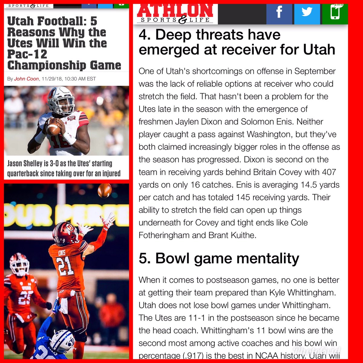 Let punch them in the mouth first and bring the Pain <a href="/Utah_Football/">Utah Football</a> and <a href="/SolomonEnis/">Solomon Enis</a> to get the Win Boys.