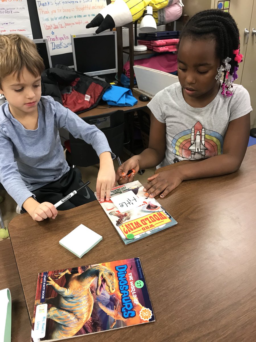 howell1stgrade's tweet photo. Back to work in Reader’s Workshop to find and identify non-fiction text features! 🔍📚 https://t.co/bJCaNCSmm2