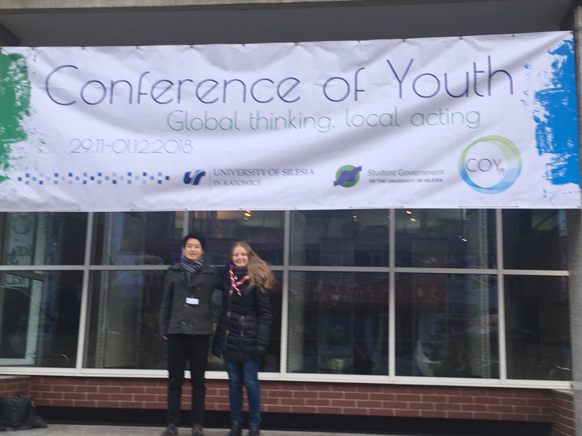 Mkenedisons's tweet photo. Meet up with SWYer in Poland!! 🇵🇱
We participate in the Conference of Youth on Climate Change. Also we are Scouts! #SWY #SWYer #SWY31 https://t.co/qx48wm9XZG