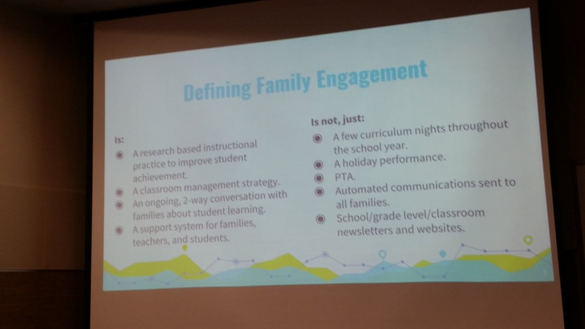 RSmithTeachTech's tweet image. Attending session on Family Engagement..an ongoing 2-way conversation w/families about student learning #wonderwake