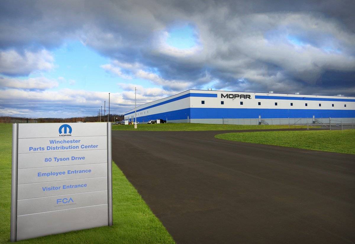 StellantisNA's tweet photo. The @OfficialMopar Parts Distribution Center in Winchester, Virginia, has been awarded Bronze status in World Class Logistics, the second FCA distribution unit in North America to reach the honor: https://t.co/zwE6oKucXH https://t.co/OskbxBFTeK
