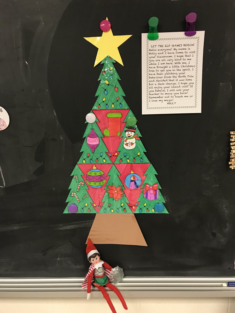 M_Hofmann1's tweet photo. Walked into the classroom this morning and we found a visitor. #christmas #elfvisitor #naugthyelf @WCLittleES https://t.co/8EGJrzMbUx
