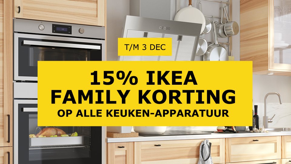Verst heel fijn klem IKEA Nederland on Twitter: "December is dé maand van de avontuurlijke  kookpartijen en feestelijke etentjes. Wel handig om dan goed  keukenapparatuur te hebben. T/m 3 december ontvangen #IKEA Family leden 15%  korting