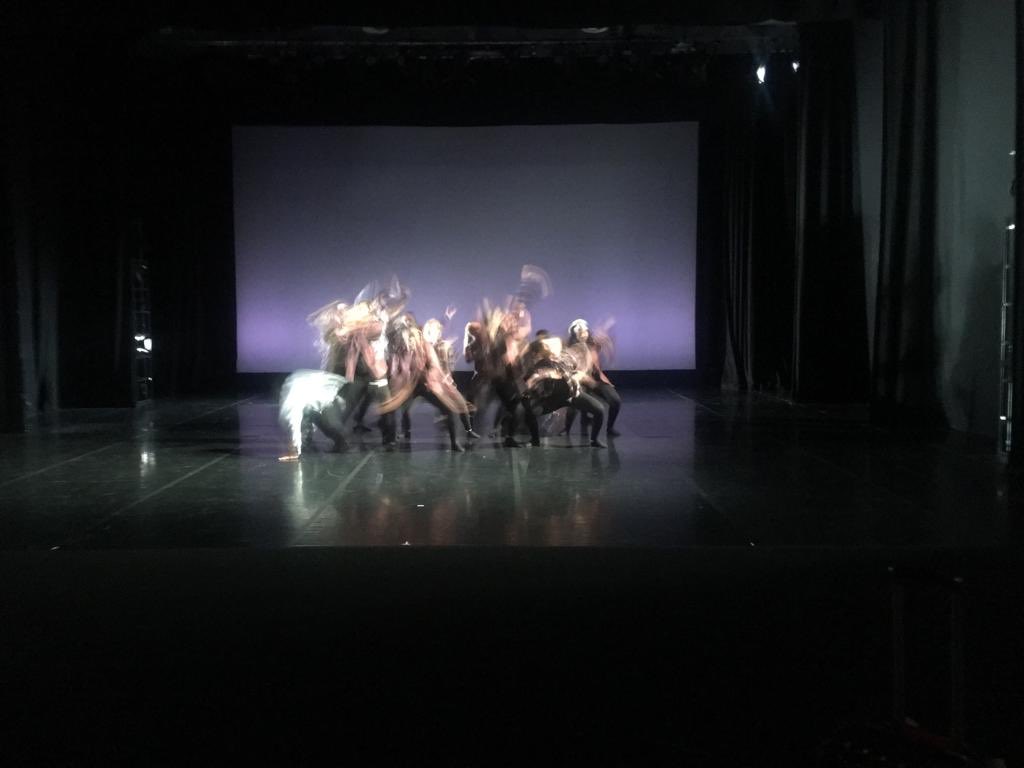Great tech run by New Vic Company Dancers - the building is starting to buzz!!! @talknewvic <a href="/BradbearArts/">Rachel</a>
