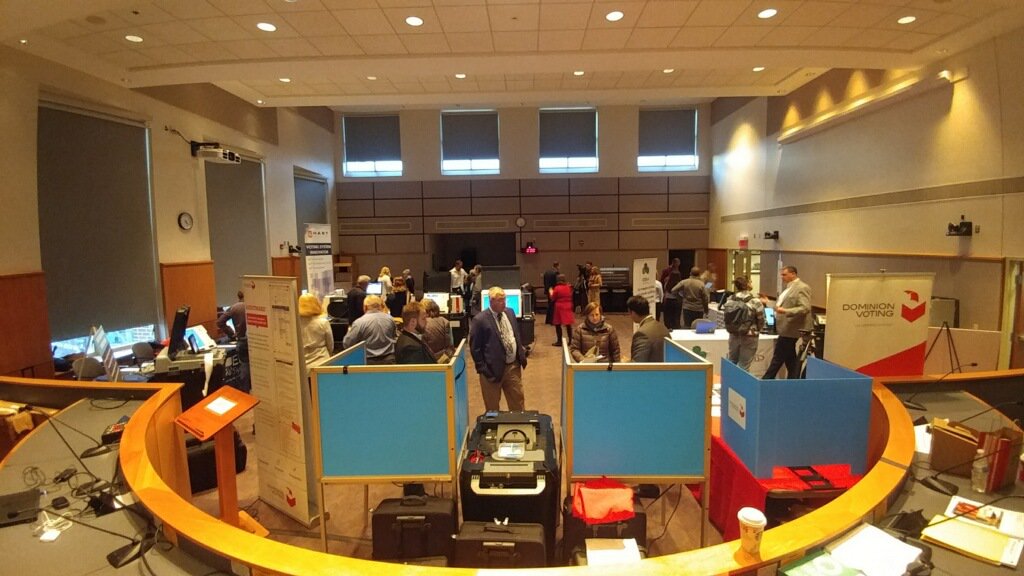 PAStateDept's tweet image. Thank you to all of the citizens, vendors, experts, reporters &amp;amp; officials who attended last night’s New Voting Systems Expo in State College. We hope all your questions were answered, and you left with a better understanding of the new technology available.