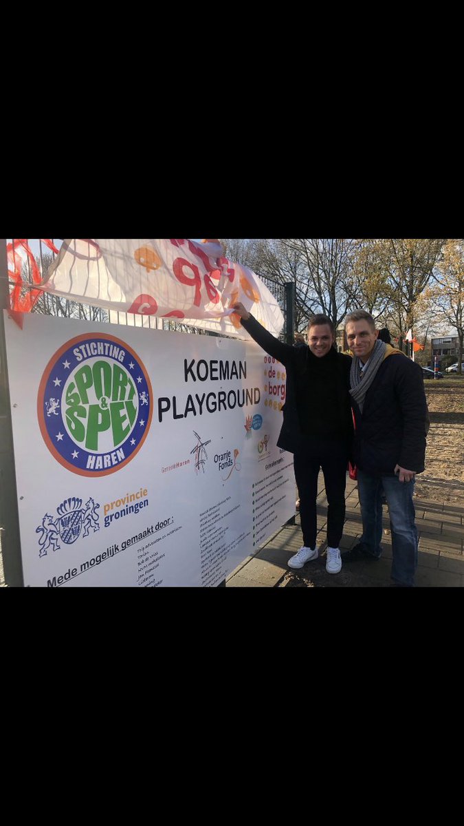 lenkoeman's tweet image. Ik wil Jaap Poel bedanken voor dit mooie initiatief en het ontvangst vanochtend. Trots om de Koeman Playground te openen in Haren @SportSpelHaren