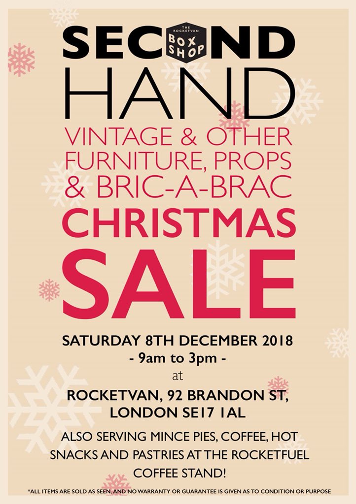 RVBoxShop's tweet image. Save the date!!! Our very own ‘Christmas Vintage Sale’! An excellent Christmas shopping opportunity for vintage lovers. 
A short walk from Elephant and Castle. See you there! #vintagechristmas🌲❄️⛄️@RVBoxShop