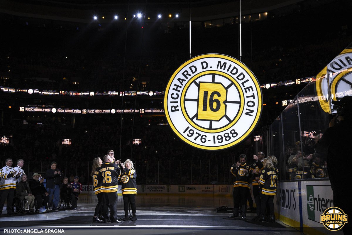 Rick Middleton's legacy, and number 16, takes its rightful place in the rafters. @MikeMiccoli provides an introspective feature on Middleton's career. bit.ly/2BHE9r4