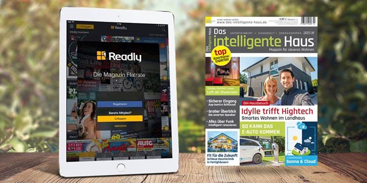 Die neue Ausgabe 2/2018 von „Das intelligente Haus“ und viele weitere Magazine können Sie jetzt auch über die neue Magazin-Faltrate Readly lesen: readly.com/products/magaz….