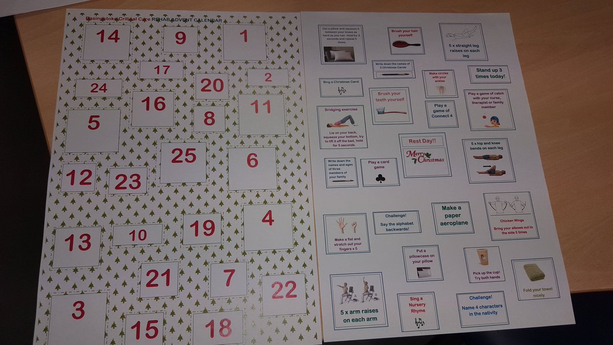 Kezia Marshall 💙 (@kezia_marshall) on Twitter photo Critical Care Basingstoke <a href="/HHFTnhs/">Hampshire Hospitals</a> are so excited to show you our Rehab Advent Calendar! Each window reveals a rehab activity for your patient to complete! Any #Rehablegends out there please contact me for a copy. Thanks <a href="/Colette__Green/">Colette Ridgway</a> for your assistance. Critical Care Basingstoke <a href="/HHFTnhs/">Hampshire Hospitals</a> are so excited to show you our Rehab Advent Calendar! Each window reveals a rehab activity for your patient to complete! Any #Rehablegends out there please contact me for a copy. Thanks <a href="/Colette__Green/">Colette Ridgway</a> for your assistance.