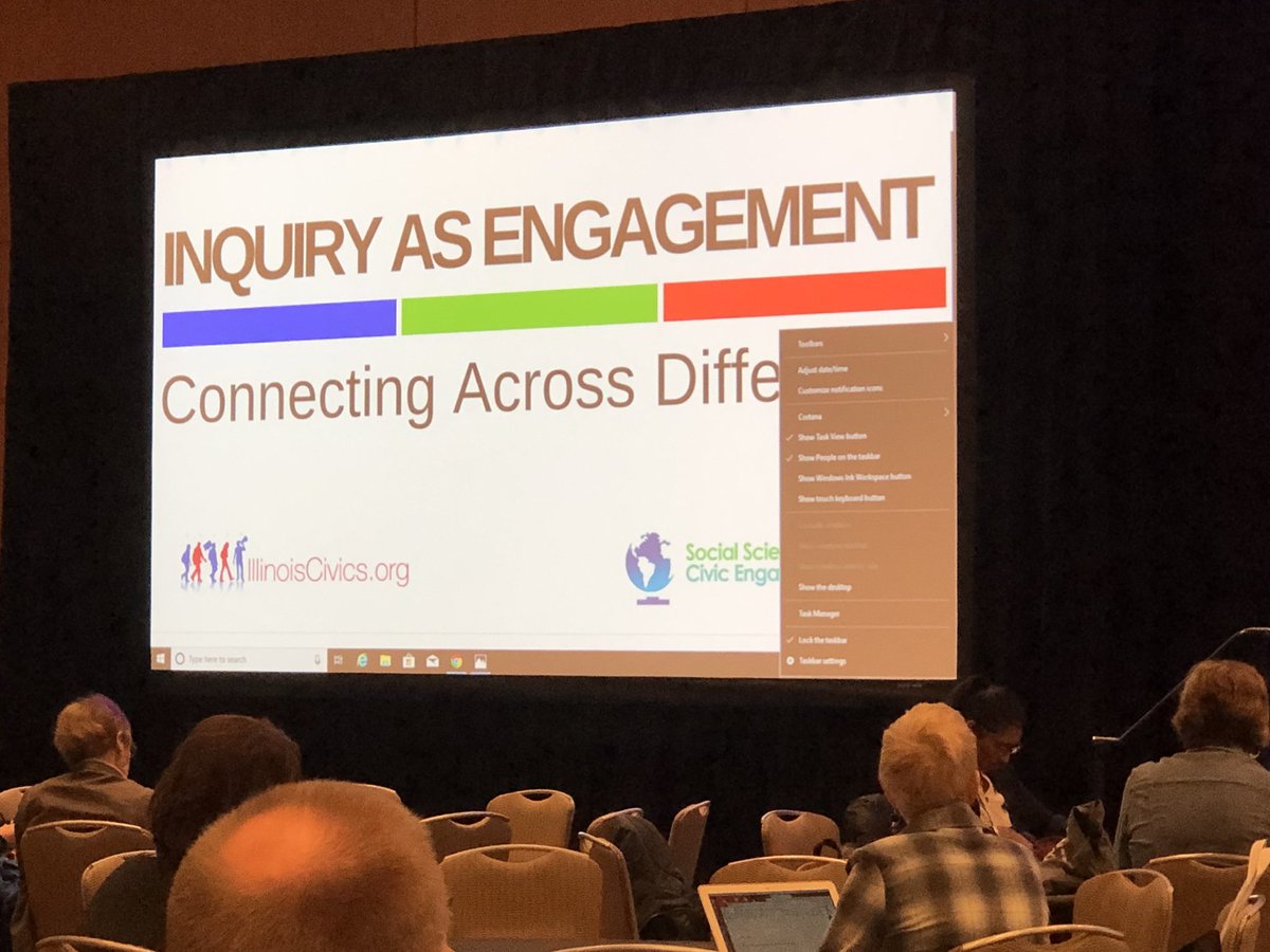MaytagLady's tweet photo. Inquiry as Engagement: Connectinf across Differences #NCSS18 #engagecobb #cobbSS @Cobb_SS @TrudyDelhey https://t.co/4RubRCoCkq