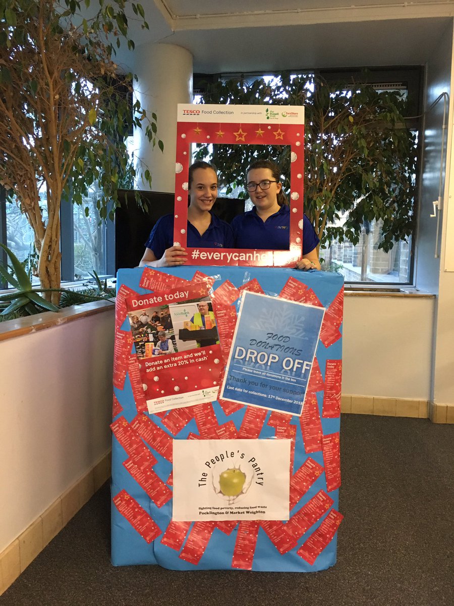 TMWSPE's tweet image. Food bank appeal has started. Please bring your donations and place it in the box in reception!! #TeamTMWS #everycanhelp
