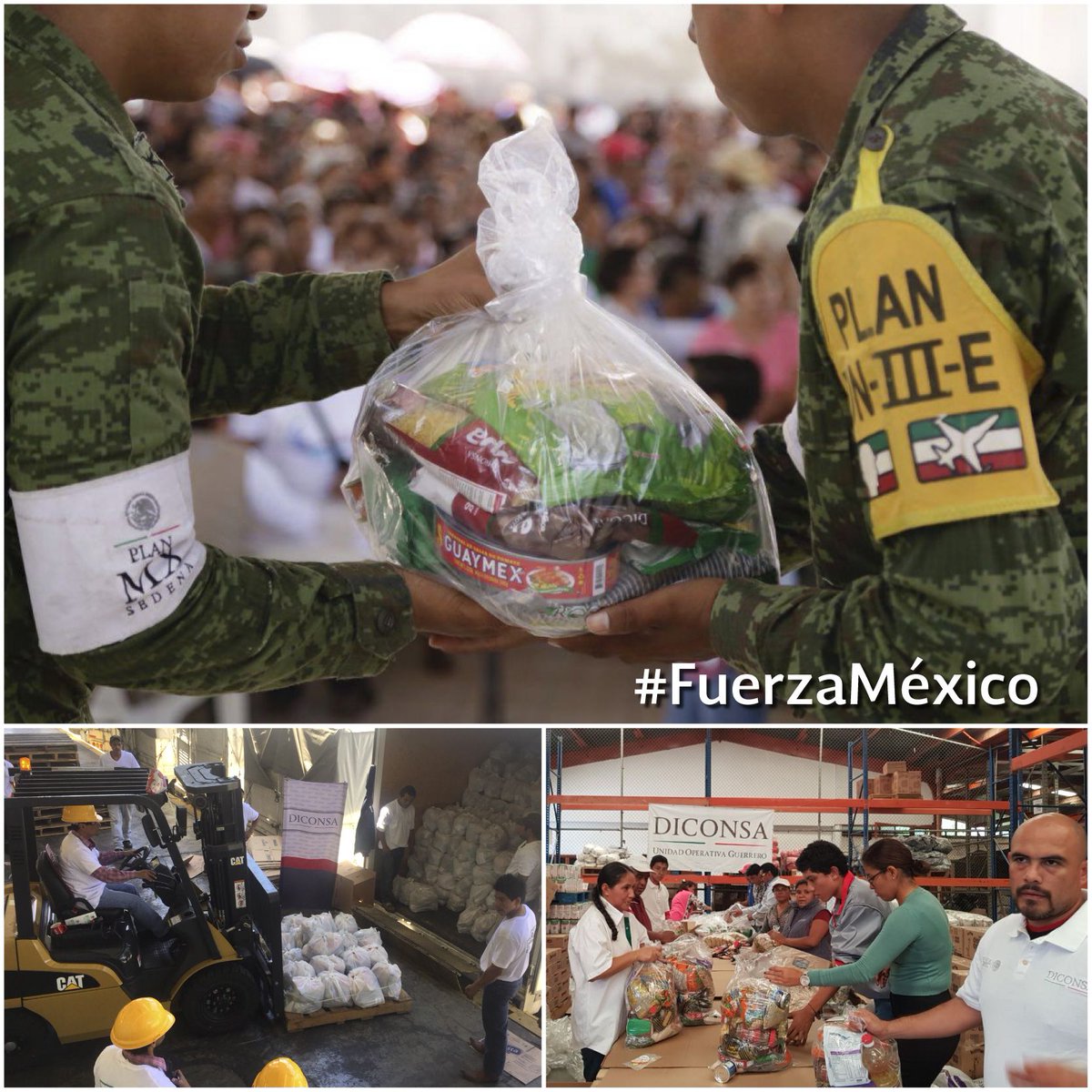 SegalmexDiconsa's tweet photo. Las Fuerzas Armadas formaron una gran alianza con @SEDESOL_mx y DICONSA al instruir sobre la correcta combinación de alimentos #LogrosDiconsa https://t.co/IuYq3RYNxO