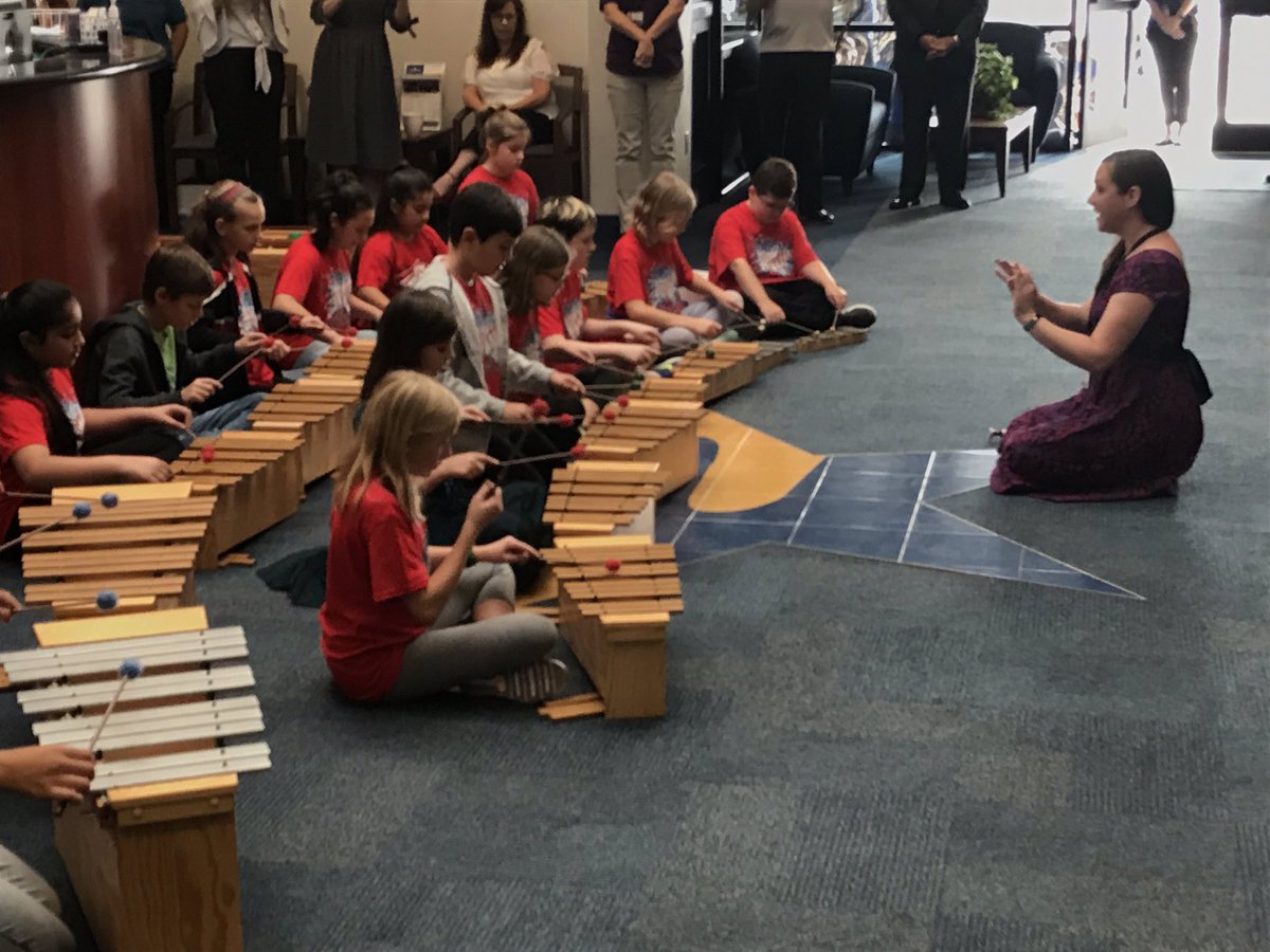 Proud of our Eagle Choir and Orff students who performed today lead by an amazing leader (Meg Tietz).