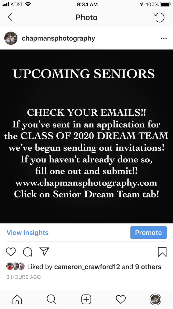 Chapmans_Photo's tweet photo. If you applied to be part of our Dream Team, check your email!! https://t.co/IsypU7krPi