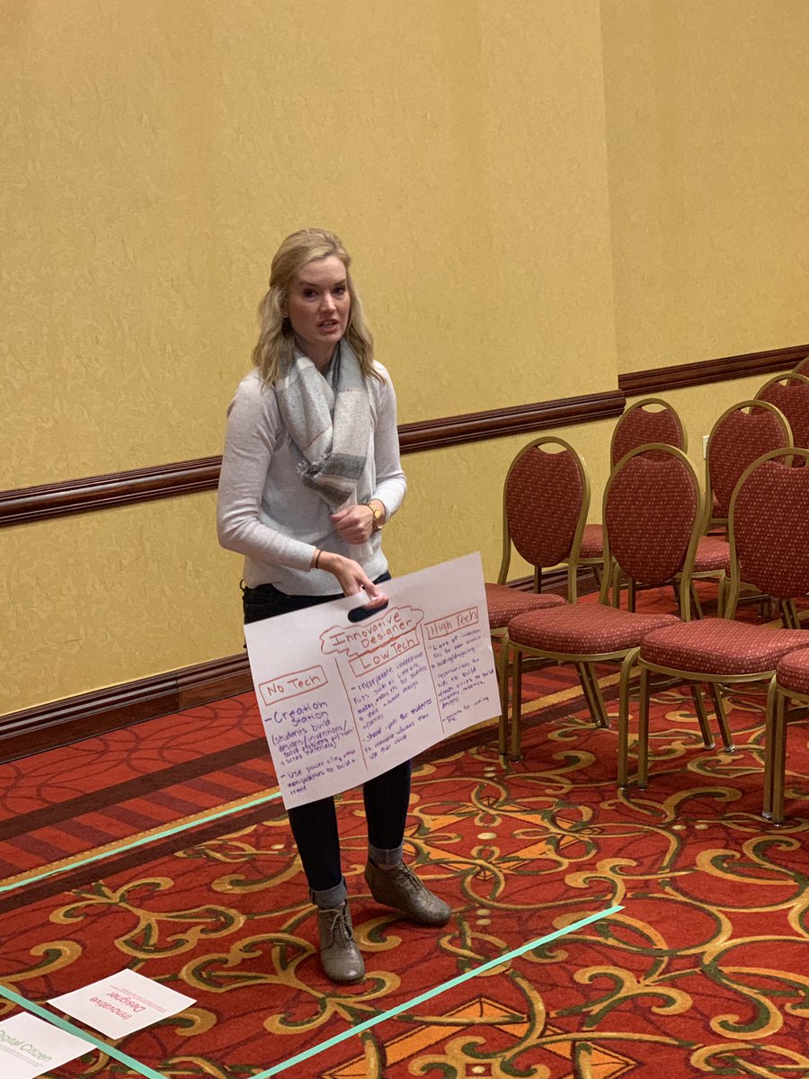 juliedavisEDU's tweet photo. @lori__farley Tennessee teacher of the year sharing her thoughts on teaching students how to be innovative designers in my session this morning #tetc18 https://t.co/eV2GRWcIr5