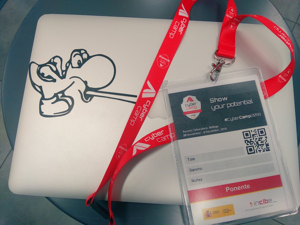 Totemoheda's tweet photo. Un auténtico reto presentar y difundir conocimiento en @CybercampEs el mejor evento de #Ciberseguridad de toda España. Enhorabuena @INCIBE por la magnífica organización y despliegue de medios.
#CyberCamp18 https://t.co/5eISfZc6om