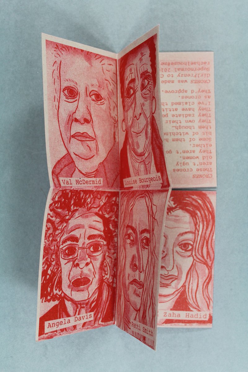 womenslibrary's tweet image. Object 12

Crones, a zine by Rachael House, 2016.

Do you have any memories, emotions or stories to share in response to this object?

#DecodingInequality