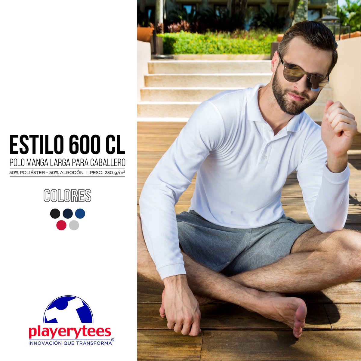 playera polo manga larga