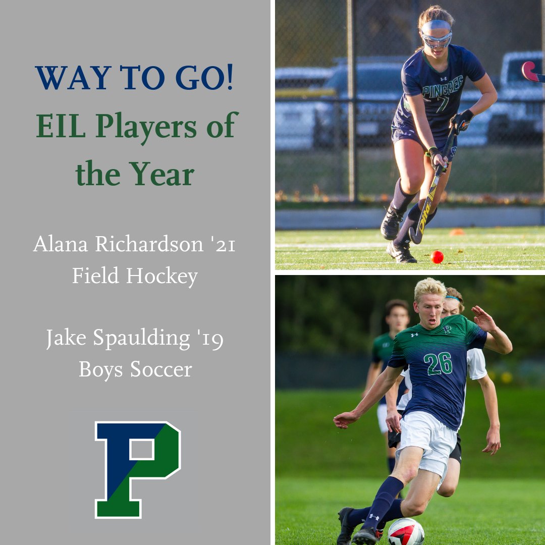 pingreesports's tweet image. Congratulations to Alana and Jake, named EIL Players of the Year for Field Hockey and Boys Soccer, respectively! What a season for Pingree sports! #pingreepride #gohighlanders