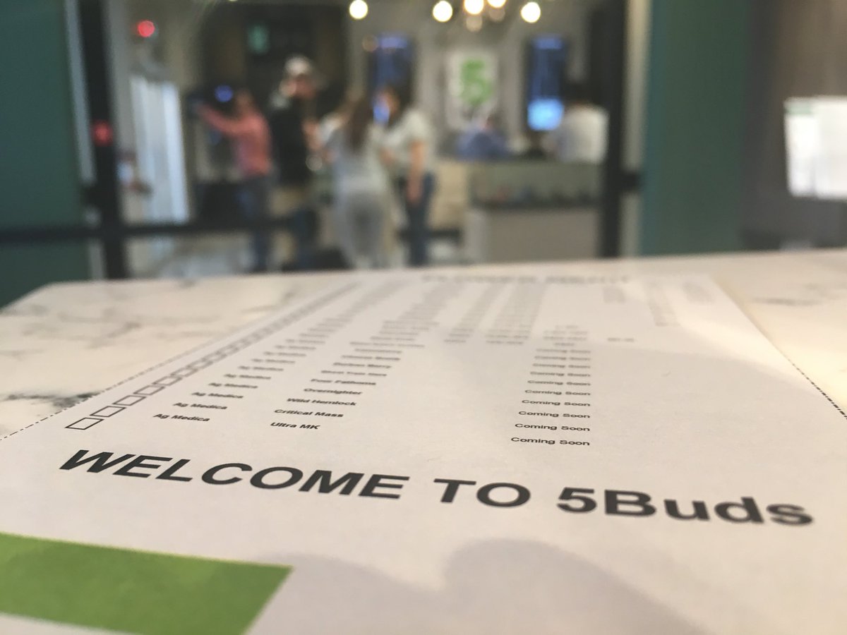 The <a href="/5BudsCannabis/">5Buds Cannabis</a> flower menu has 14 strains, an eighth of an ounce will run you anywhere from $46 and up. This location in #Warman doesn’t have oils yet but those are coming soon. #yxe #sask