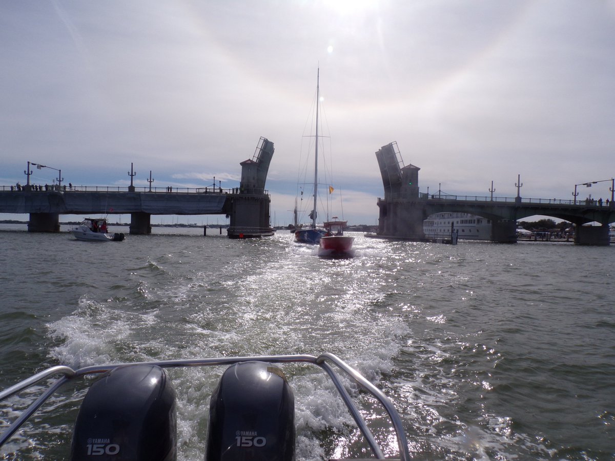 towboatusdb's tweet photo. Capt Trey ⚓️ and Capt Scott ⚓️ were in St. Augustine 🦁 this morning to help Kiwi Spirit II 🥝 out of the inlet to start Dr. Stanley Paris' 4th attempt at a record breaking 🥇 sail ⛵️ around the world 🌎!!! #aroundtheworldinlessthan80days #4thtimeisthecharm #comesailaway https://t.co/bV9bplHWUA