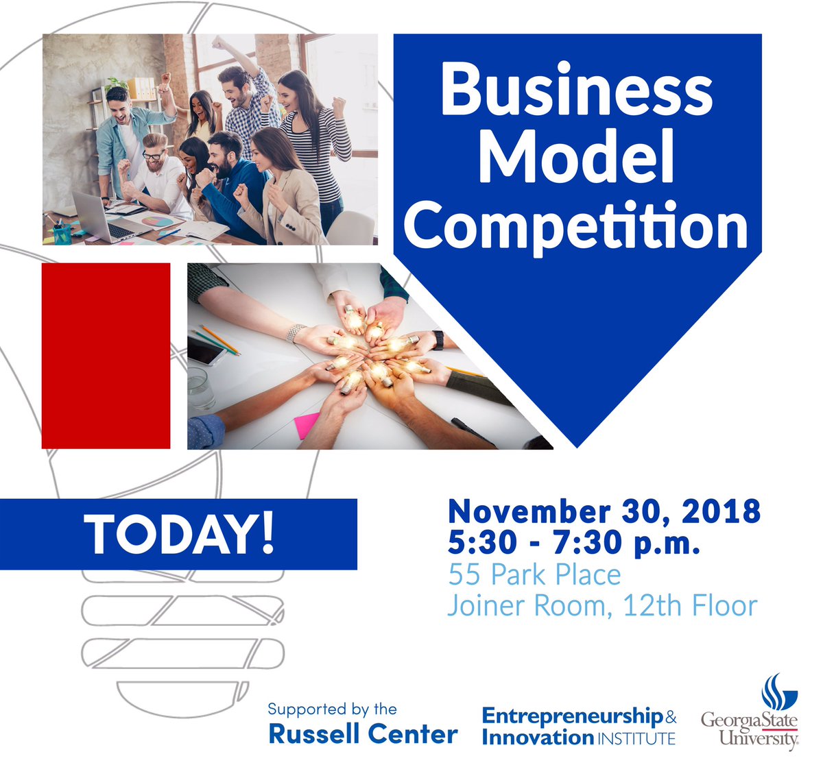 enigsu's tweet photo. It's almost time! Come to the 12th floor of 55 Park Place, Delta Success Career Center! Watch @ENIGSU #ENI3101 students #pitch their best #businessideas for a chance to WIN CASH! #HJRCE #HJRussellCenter #BizModel #PitchCompetition2018 https://t.co/4pMelXdqVT