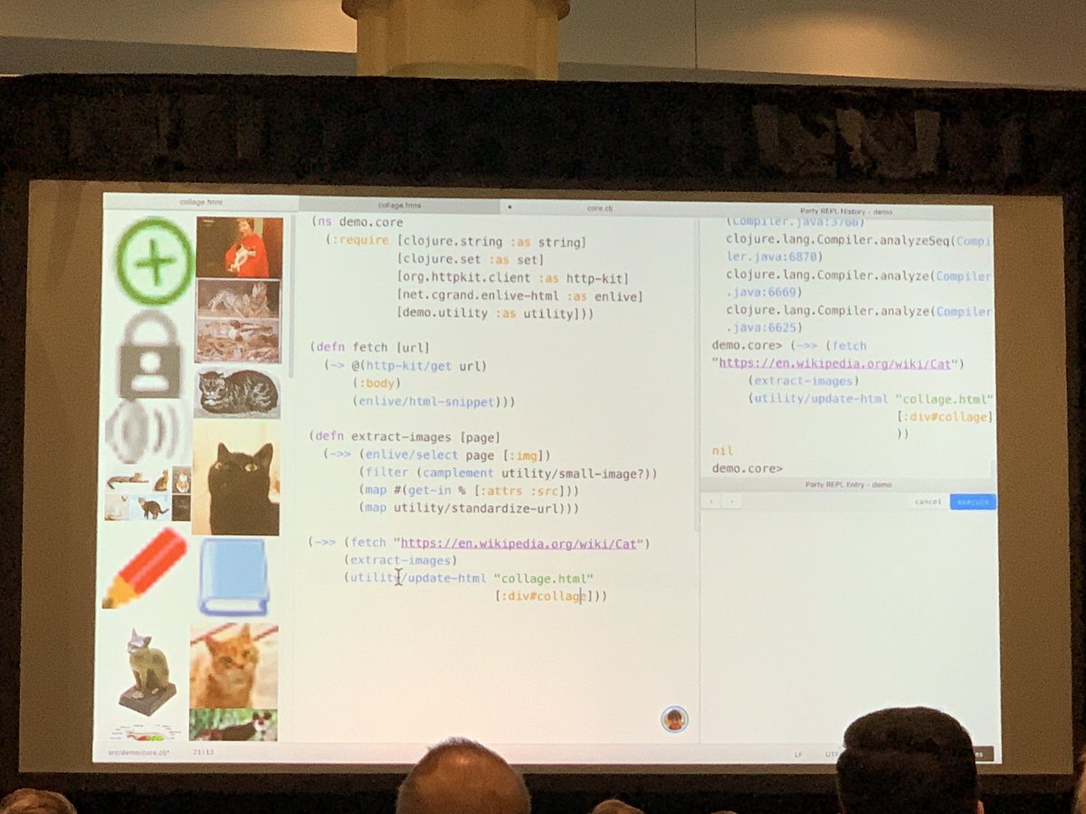 madar1a's tweet image. Make sure you watch Party REPL by Tomomi Livingstone and Hans Livingstone. Very enjoyable demo of a REPL for pair programming 💯
#clojure_conj #clojureconj