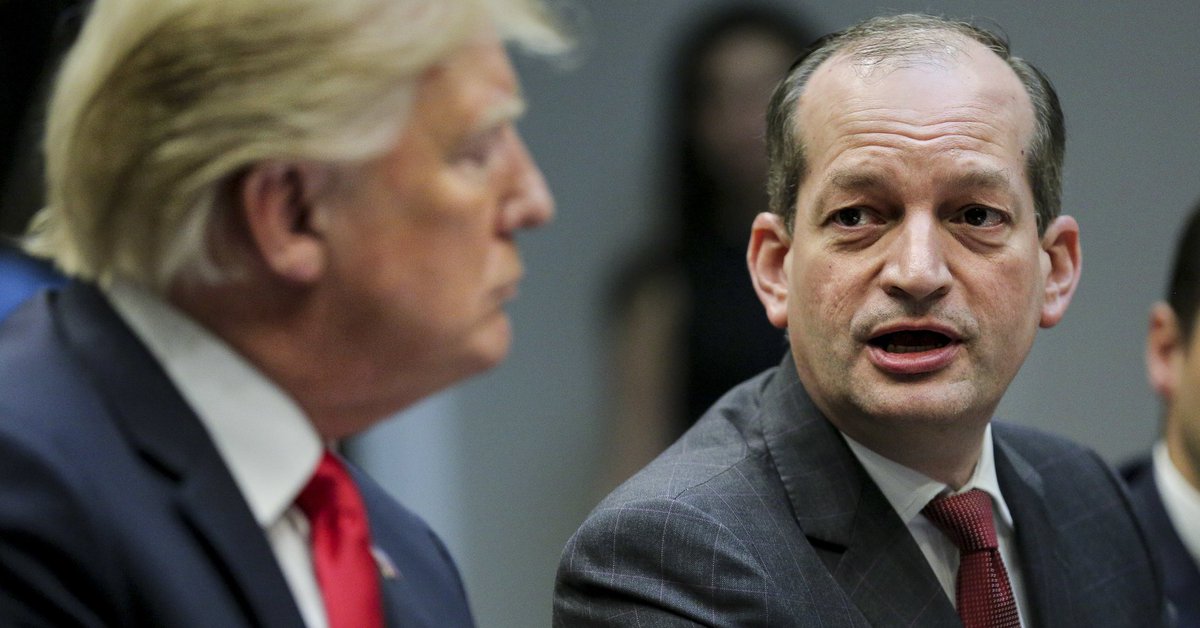 Flash forward to 2007. Epstein is being prosecuted for “assembling a large, cult-like network of underage girls – with the help of young female recruiters.”The prosecutor? Future Trump Labor Secretary, Alex Acosta. Epstein’s attorney? Future Trump mouthpiece, Alan Dershowitz.