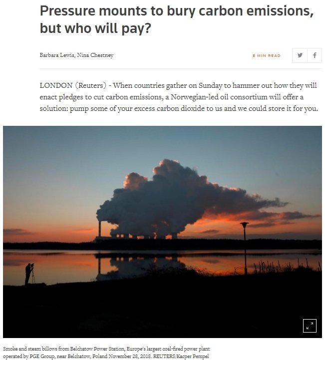 NatorzOrg's tweet photo. Reuters: Pressure mounts to bury #carbon #emissions, but who will pay?
#ClimateChange #Haiku
Capture and storage
Of carbon is expensive
But necessary.
#CCS #Decarbonization #Renewables #CarbonTax #NetZero #Investment #Infrastructure https://t.co/UB8hNJtFIt https://t.co/uYXSGl4Ci3