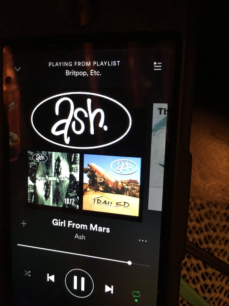 Dinzb's tweet photo. Oy Tim! @TimWheeler1977 @ashofficial You and the boys made the "Britpop, etc" playlist on Spotify! 😆Tha Las' "There She Goes" came next. In good company. Good to hear your voice during my shift! https://t.co/PC3KRKG1ri