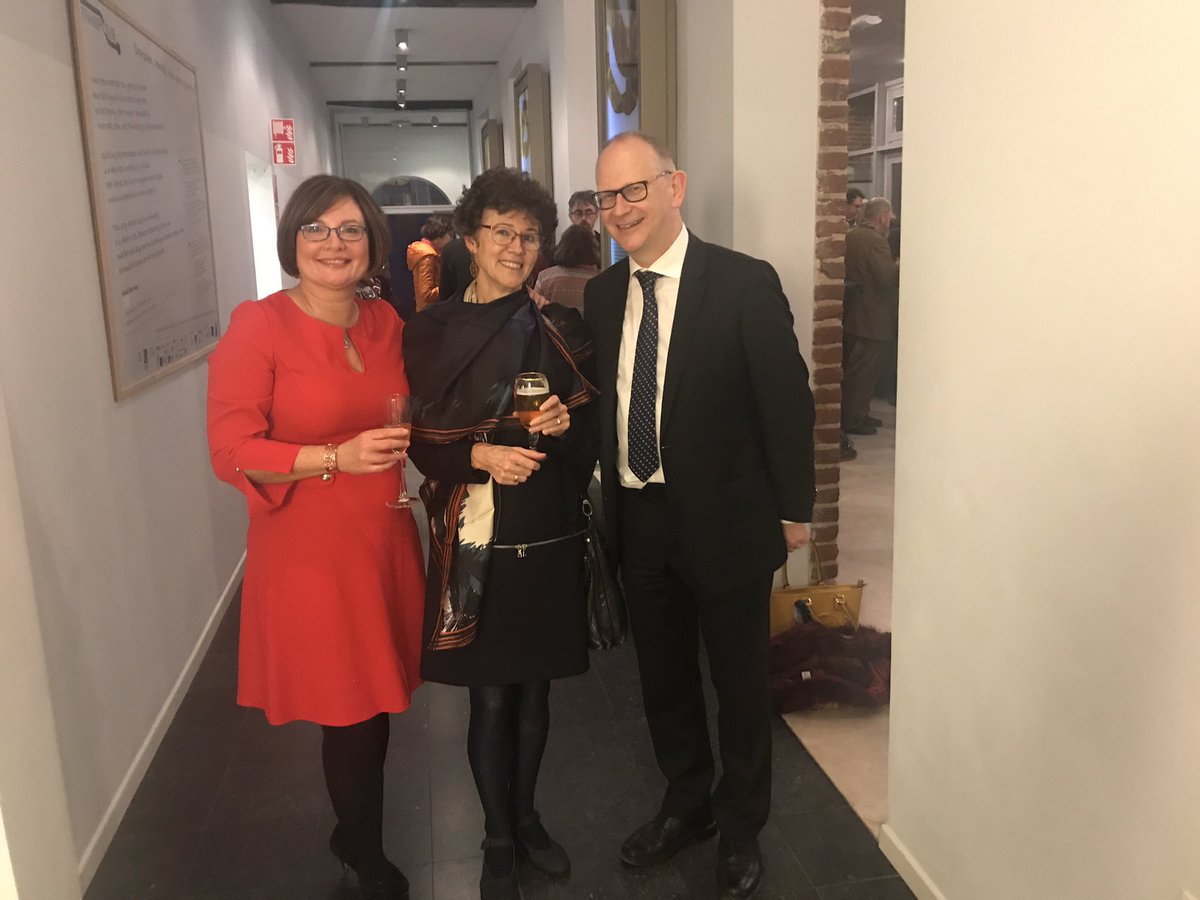 IrishEmbBelgium's tweet photo. Honoured to pay tribute to the remarkable #HedwigSchwall for her services to Literature &amp; writers of island of Ireland, north &amp; south, through her tremendous dedication @LCISLeuven It was clear this evening that everyone admires, respects and loves her! @ArlenHouse @BrusselsNI https://t.co/dZlggAwqcV