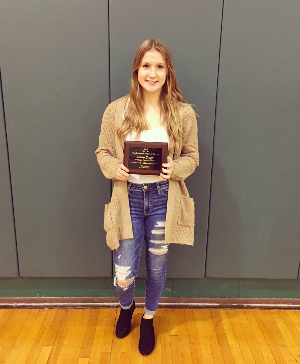 NateLull's tweet photo. Unatego’s @d_stepp6 is one of our #WCDO Female Soccer Players of the Year! Sponsored by @nycminsurance. A leading goal scorer in the area with tremendous touch near the net. Helped UCS win MAC &amp; Section IV titles. Easy choice! @Unatgoathltics @tego_section https://t.co/jwEvOXH3WW