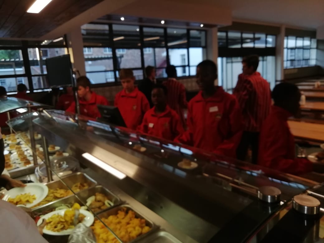 KingEdVIISchool's tweet photo. #RedGrade8s #2019 #OrientationWeekend School House Boarders 1st meal at Buxton House dining hall #redarmywelcomes #rednewbies @peace1972SMS @deonjvisser @10march1982 https://t.co/Zts3P483SX